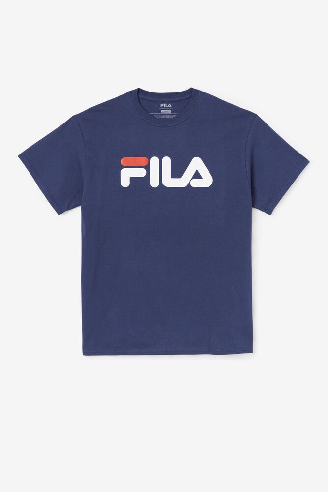 Fila T Skjorte Herre Marineblå Logo 206714-IHP